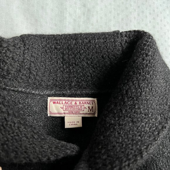 Wallace & Barnes J. Crew Wool Cardigan Sweater w/ toggle medium $348 - Picture 6 of 6